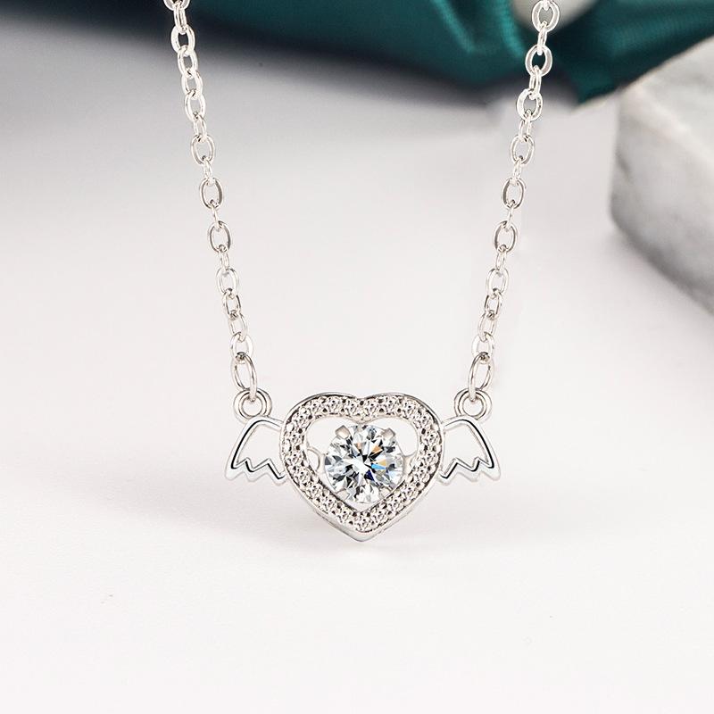 

Женское ожерелье с подвеской в виде хрустального сердца любви one size