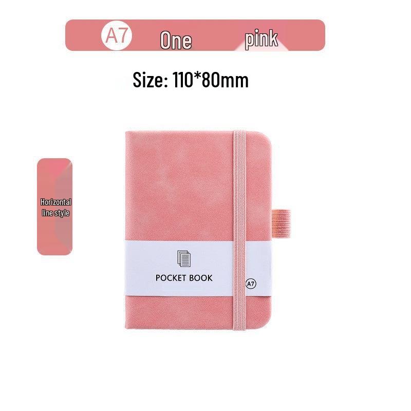 Portable A7 Color Elastic Band Notebook - Student Memo with Skin Feel Leather Cover