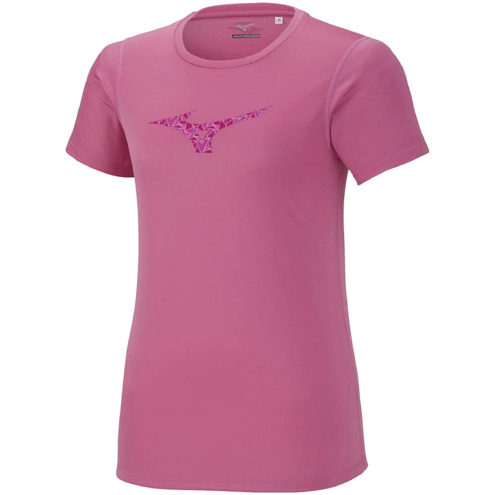 Mizuno Wild Orchid Dry Deodorant Running and Track Deodorizing Women's T-Shirt, J2MA2240, Wear, Moisture-Wicking, Quick-Drying,