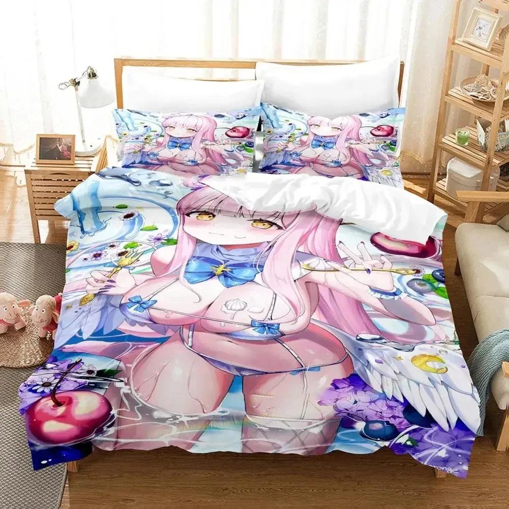 Anime Misono Mika Blue Archive Bedding Set Duvet Cover Bed Set Quilt Cover Pillowcase Comforter king Queen Size Boys Adult