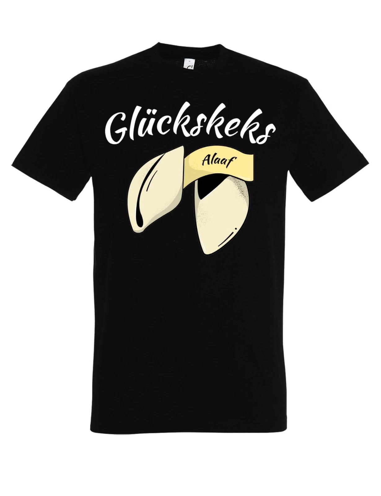 Mens T-Shirt Lucky Cookie Logo Motif Print Funny Gift Statement Men 3XL