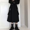 Niche Japanese Style Strappy Utility A-Line Maxi Skirt for Women - Summer Petite Cool Girl Design