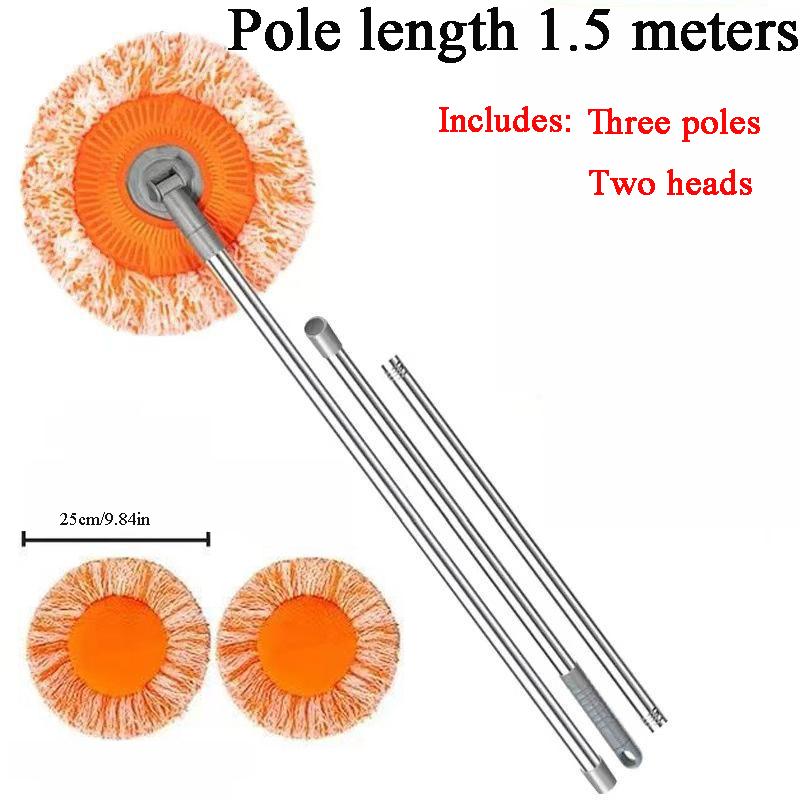 UNTIOR Cleaning Mop with Long Handle Round 360° Rotatable Removable High-rise Cleaning Supplies Household Ceiling Floor Cleaner