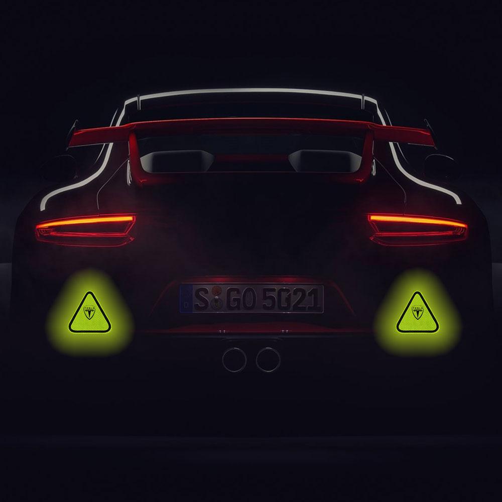 Reflective Stickers Warning Strip Tape Traceless Protective Car Sticker Auto Accessories For Tesla Model 3 Y S X Roadster SpaceX