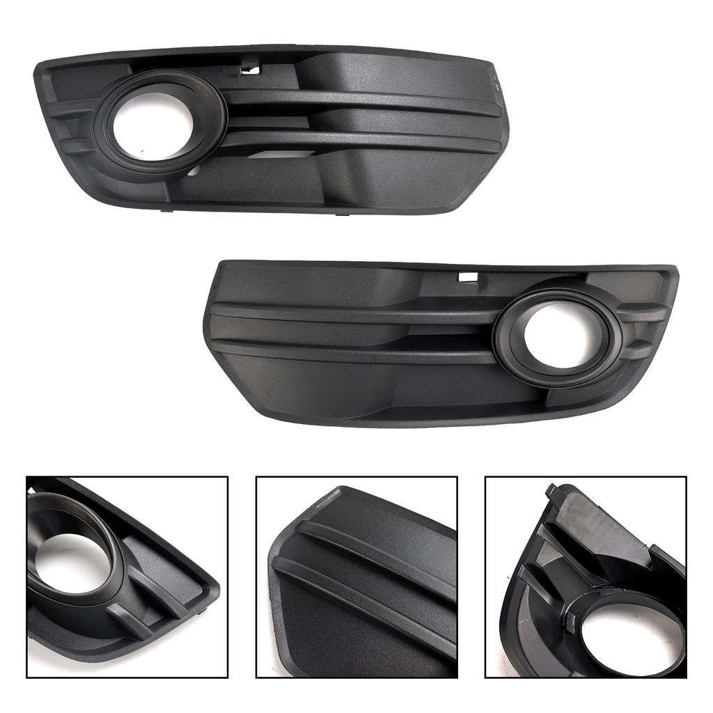 2 ST Främre Stötfångargrill Dimljus Lampkåpor Trim 8R0807681A 8R0807682A Passar Q5 2009-2012