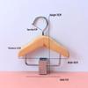 Wooden Children's Clothes Hangers with Pant Clips - Solid Wood Mini Display Rack