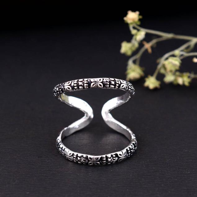 

Регульоване срібне кільце-шина 925 проби для міжфалангового суглоба (DIP) у формі лебединої шиї, підтримка пальця при артриті, знеболення, міді-кільце, срібний терапевтичний подарунок для неї 11 срібний