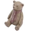 Scarf Bear Ornament Exquisite Workmanship Resin Bear Statue with Antislip Soft Rubber Pad for Living Room Porch