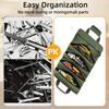 Tool Bag Organizers, Portable Tool Storage with 2 Detachable Tool Pouch, Heavy Duty Tool Organizer for Men Small Tool Bag with Strap for Electrician,