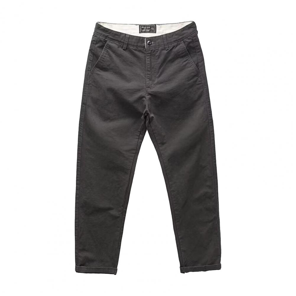 

Мужские брюки средней талии, свободные, однотонные, с несколькими карманами, застежка-молния на пуговицы, ретро, дышащие, прямые, мягкие, для повседневной носки, на открытом воздухе XXXL чёрный