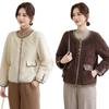 Middle-aged and old women's fragrant coats keep warm and the fur is integrated, slim and thin, middle-aged women's short tops, mother