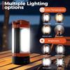Rechargeable 12000mAh Camping Light with Adjustable Stand | Cordless Work Light with 3 LED Lamp Heads, 2200 Lumens Dimmable Magnetic Emergency