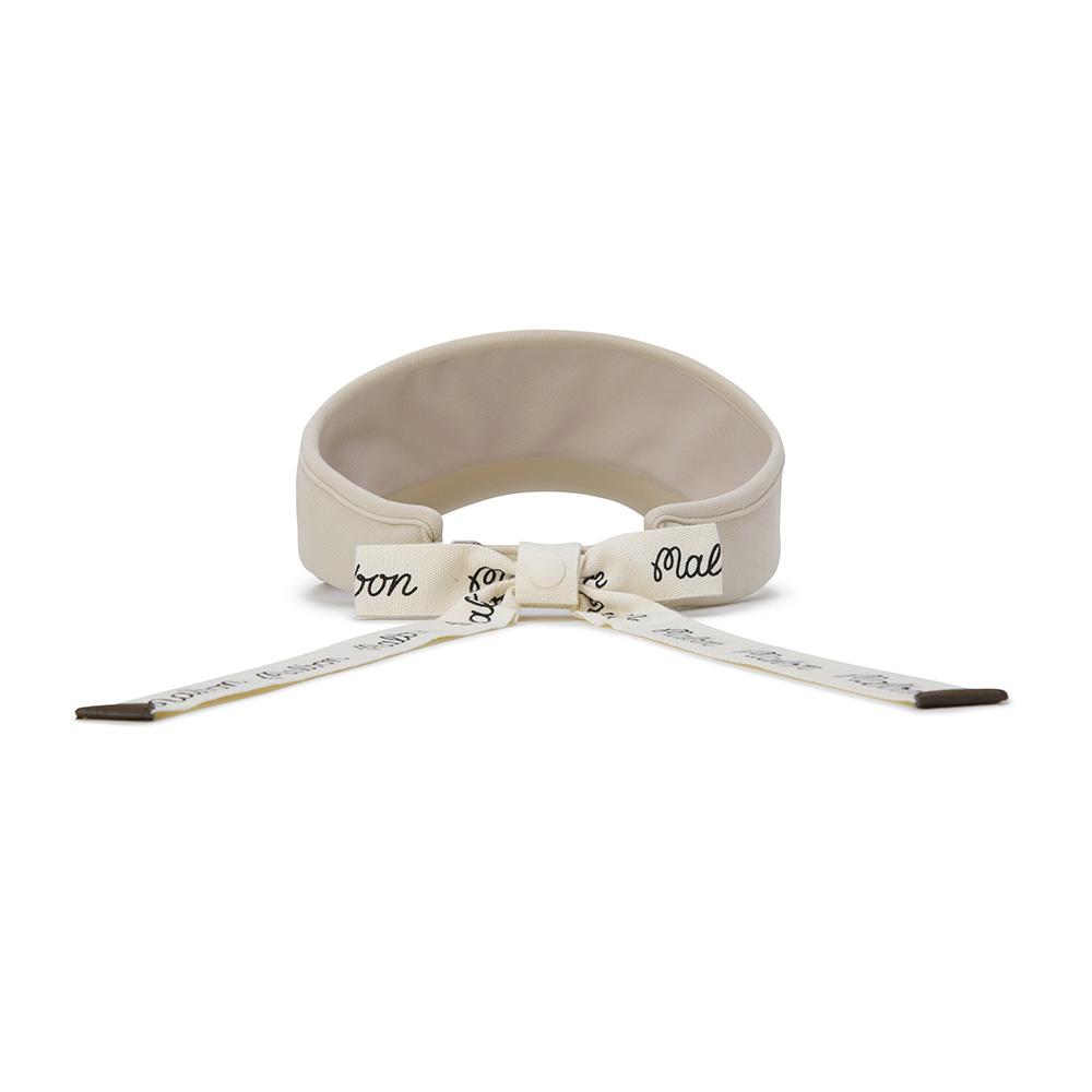 MALBON GOLF Women'S Detachable Ribbon Visor Beige (Woman)