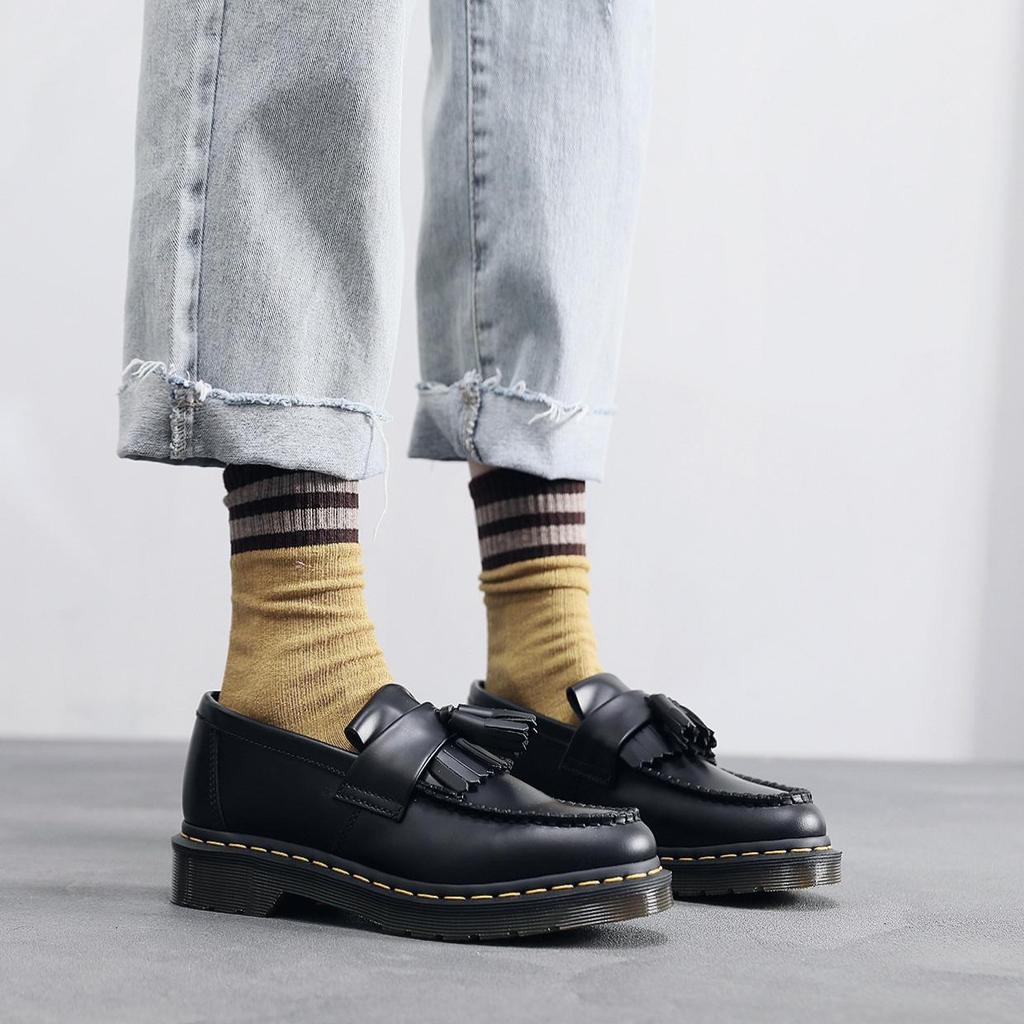 Tassel loafers women's leather low-top small leather shoes women's British style fashion student style round head casual shoes