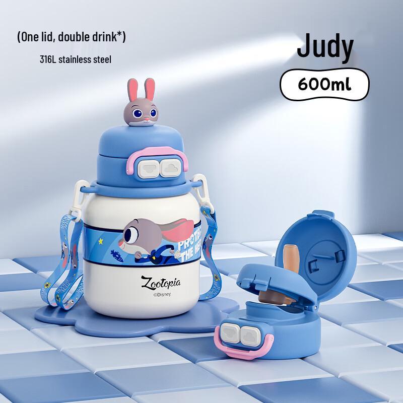 Disney Judy Hopps 600ml Dual-Drink Insulated Bottle