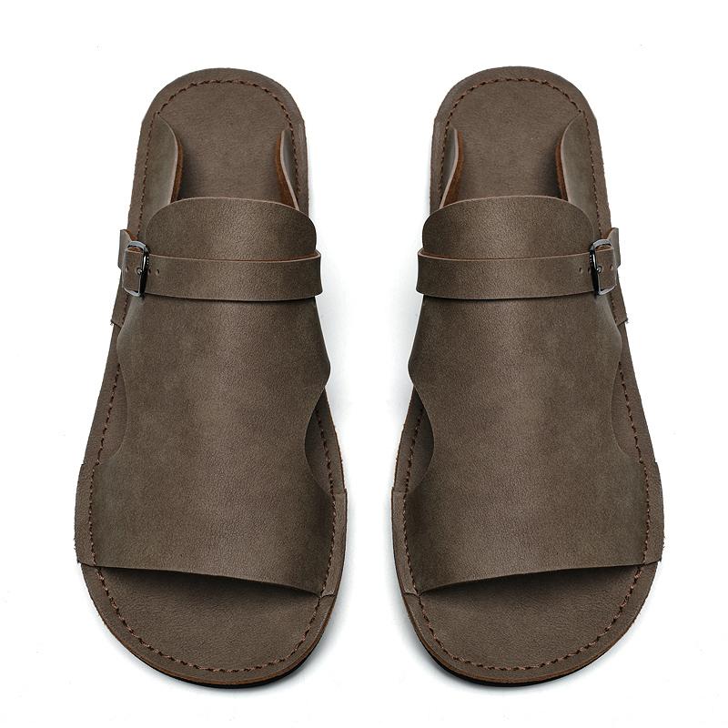 Fashion New Summer Men Fashionable Flip-flops Flat-heeled Lightweight Comfortable Breathable Beach Sandals Business Slippers Sizes 38-47