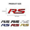 1pcs 3D Metal Car Letters Sticker RS Logo Sport Emblem Badge Auto Accessories