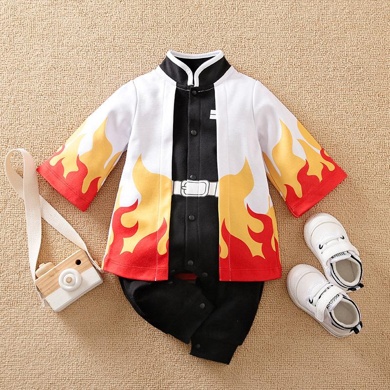 Costume de Cosplay Demon Slayer, vêtements pour bébés, barboteuse de dessin animé pour enfants, garçons et filles, tapis de noël d'halloween, vêtements de Cosplay pour nourrissons, combinaison pour bébé