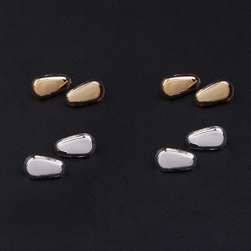 5/10/20 Paia Naselli in Silicone Ovale a Vite per Occhiali Nuovi Elastici Dorati Argentati Supporti per Occhiali per Riparazione Occhiali Fai-da-te