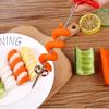 1pc Stainless Steel Cucumber Rotary Coil, Creative Fruit And Vegetable Fried Dough Twists Knife, Kitchen Plate Decoration Carving Tools