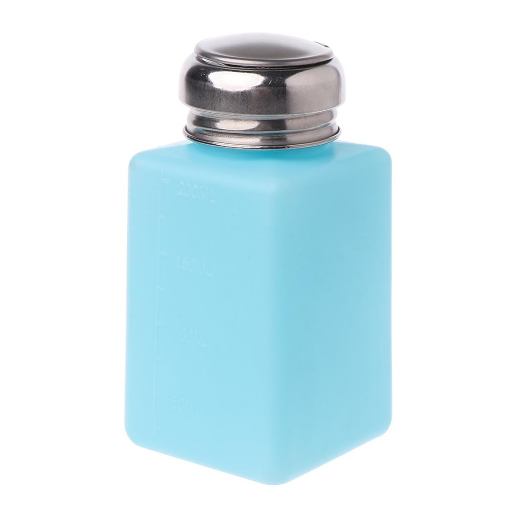 Pump Dispenser Bottle Alcohol Liquid Press Pumping Dispenser Empty Bottle Blue 1