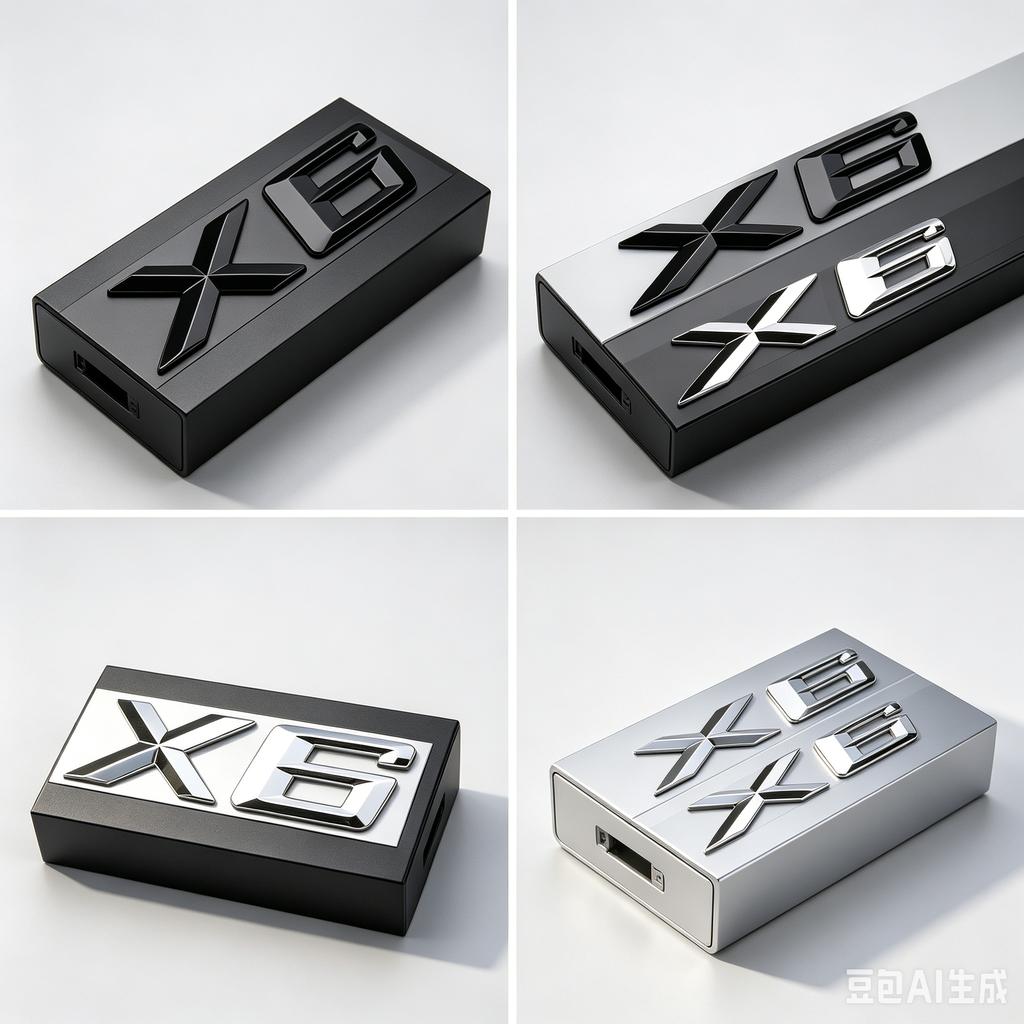 3D ABS Black Chrome Letters For Cars Rear Trunk Emblem Badge For X6 Logo BMW X6 E71 F16 E72 G06 Stickers Lettering Accessories GP6