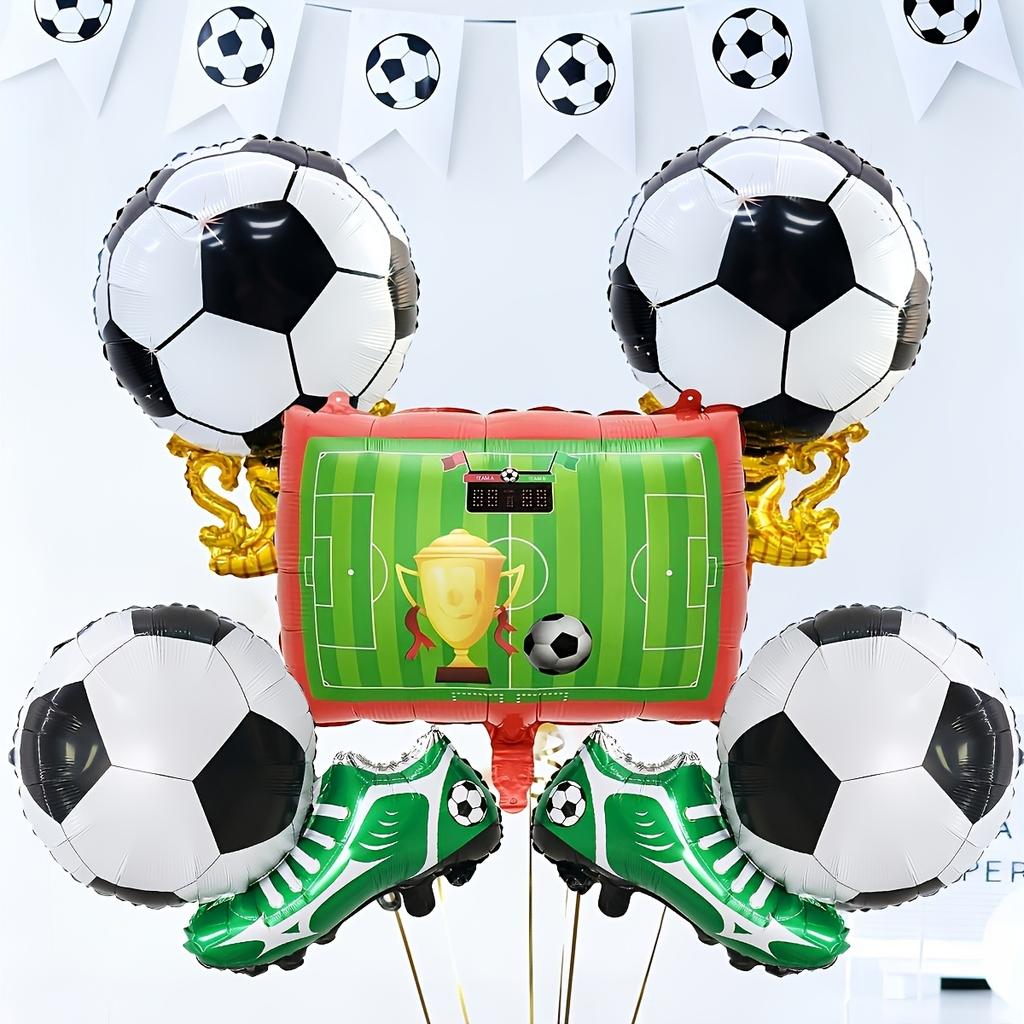 5pcs Football Themed Party Balloons Soccer Field Soccer Shoes Soccer Cup Balloon Sports Competition Decoration Photo Props