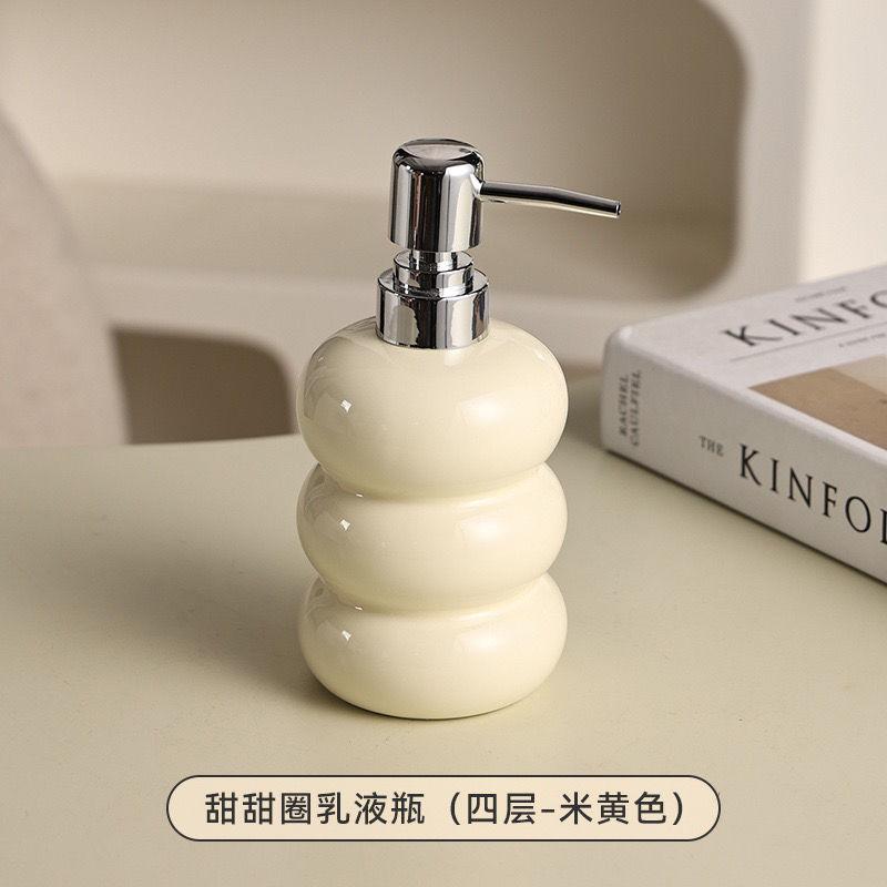 Keramik Handdesinfektionsmittelflasche Haushalt Shampoo Kosmetikwasser Sammelflasche Zuhause Hotel Seifenspender Badezimmerzubehör