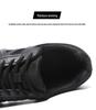 Black Breathable Non-Slip Training Shoes with Thick Wear-Resistant Sole for Outdoors, Running, and Couples
