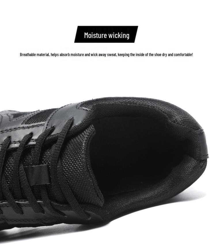 Black Breathable Non-Slip Training Shoes with Thick Wear-Resistant Sole for Outdoors, Running, and Couples