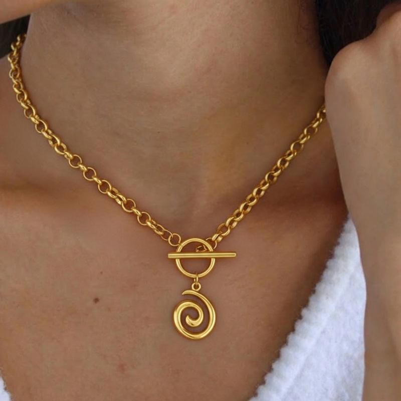 Stainless Steel Vintage Sun Pendant Necklace for Women Simple Metal Multi-Layer Thin Chain Clavicle Chain Fashion Party Jewelry
