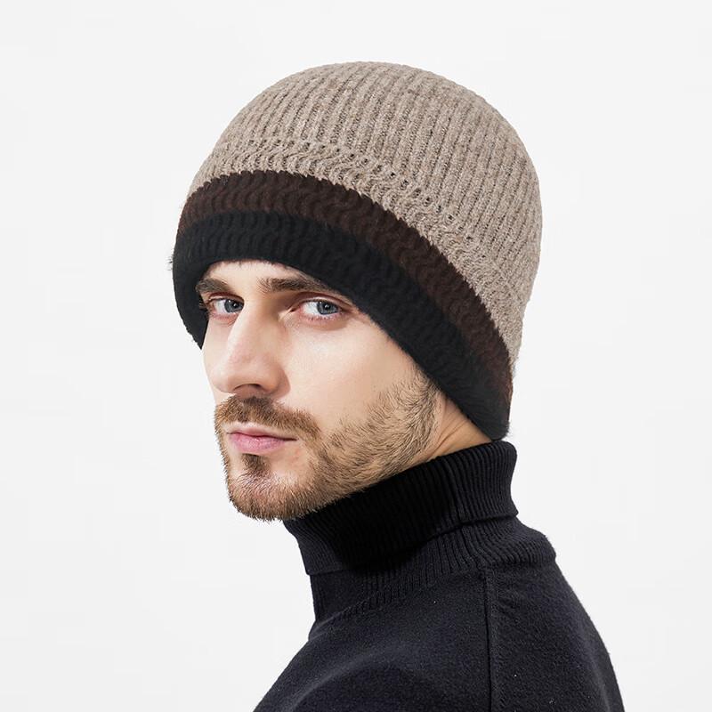 

ZHENYUEQI Зимняя теплая вязаная шапка из стираной шерсти One Size