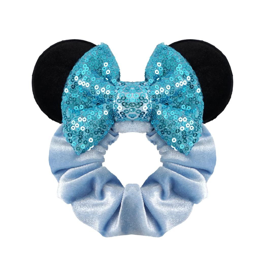 1 ks Vánoční myší uši Gumičky do vlasů Flitrové mašle Čelenka pro ženy Doplňky Sametové gumičky Pro dívky Party dekorace