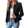Women's Autumn Coat, Fashionable and Slim-fitting, Solid Color, Embossed, Fitted Waist, Long Sleeves, Round Neck Zipper Coat, Solid Color Design