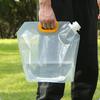 5L Portable Water Bag Folding Bucket Storage Water Container Jug Bottle Pouch Outdoor Sports Travel Camping Supplies with Handle