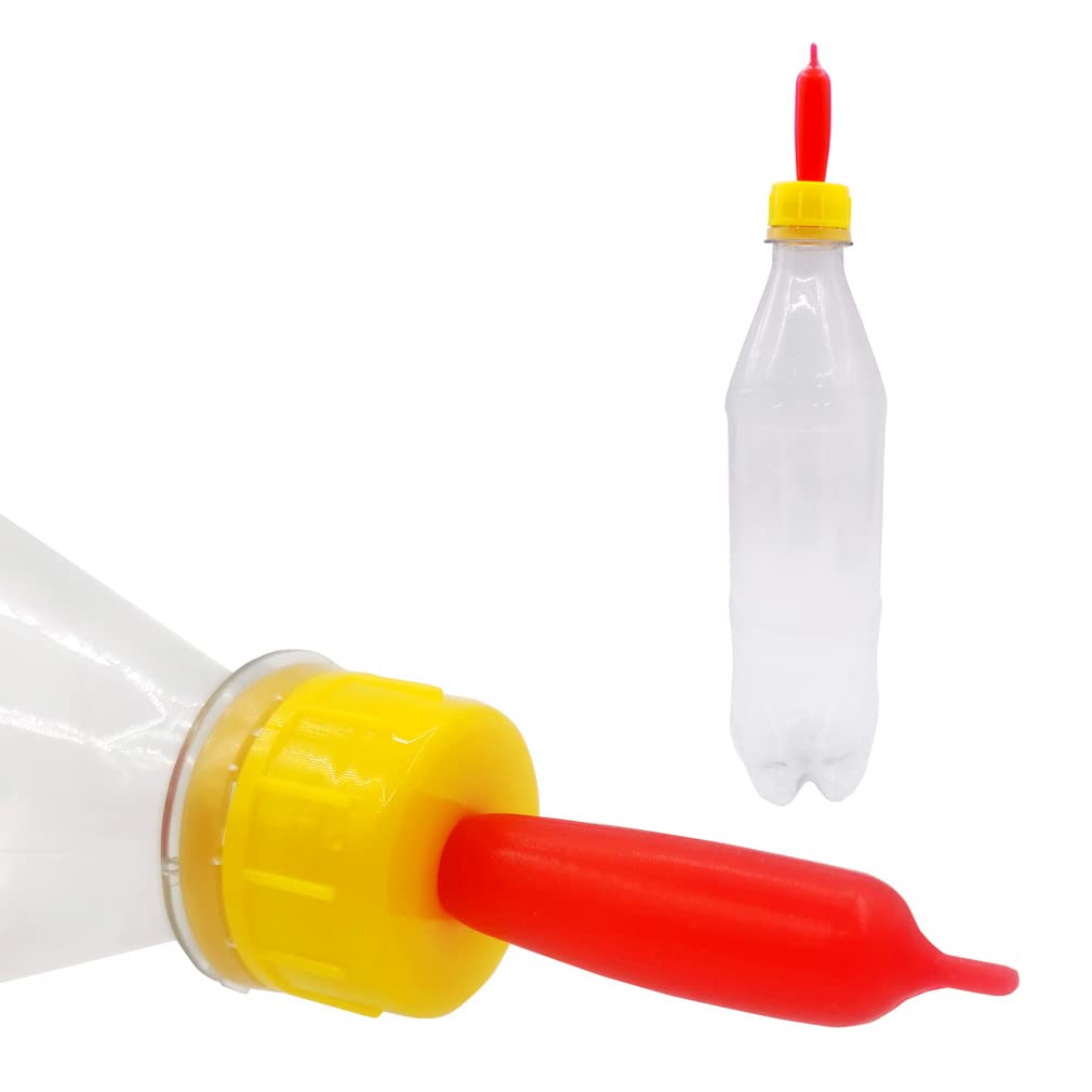 12-Pack Pritchard Nipple for Goats Milk Drink Bottle Nipple Soft Rubber Pritchard Teat for Small Animal Nursing Lambs Goat Kids Pup Dog Foal Calf