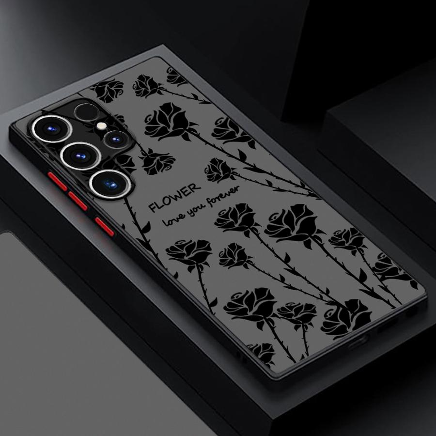 Funda Back Phone Cover Case for Samsung Galaxy S23 FE S24 Plus S22 Note 20 Ultra 10+ S25 Ultra S26 S21 S20 FE Lover You Flowers