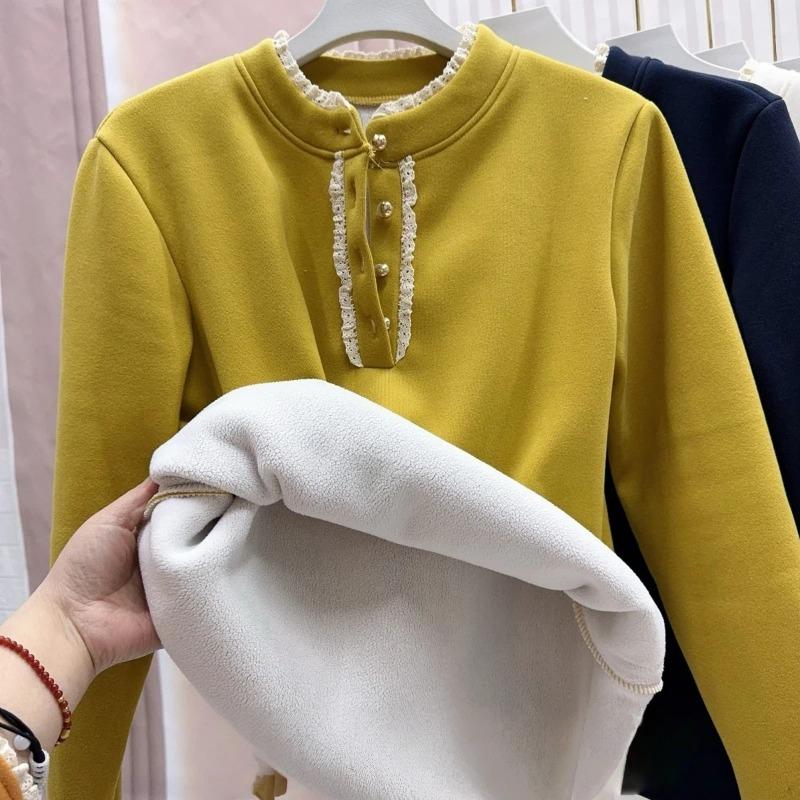 Pullover Oberteile Damen Langarm Herbst Winter Gepolsterte Bluse Übergroß Halber Rollkragen Locker Langarmshirt Slim Pullover Oberteile