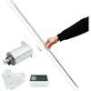 Xfunjoy 59"/150cm Silver Magic Appearing Cane Magic Staff with Free Gloves and Video Turorial for Professional Magician Stage Street Magic