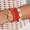 Bohemian Beach Resort Wind Multicolor Beaded Bracelet Summer Ocean Wind Starfish Resin Pendant Bracelet
