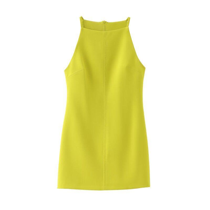 Fashion Summer New Fashion Minimalist Small Hanging Collar Short Strap Dress Female 3267484 127