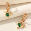 1 Pair Cute Bird Dangle Earrings for Women Cubic Zirconia Jewelry Daily Party Accessories