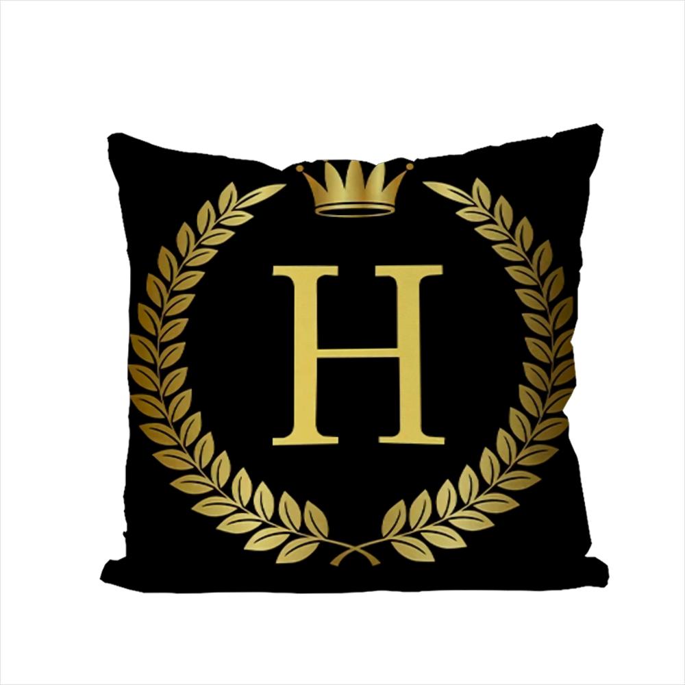 26 Letters Pillow Case For Car Sofa Decorative Home Doublesided Print Plush Square Throw Pillow Cushion Cover