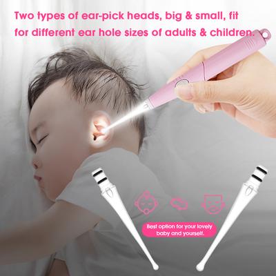 Baby Ear Wax Cleaner LED Light Ear Cleaning Earpick Earwax Remover Luminous
