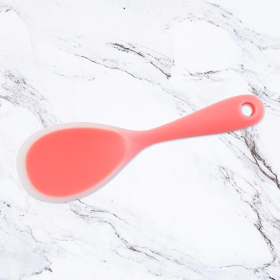 Silicone Rice Spoon Solid Color Non-stick Meal Pot Pan Scoop Kitchen Utensils