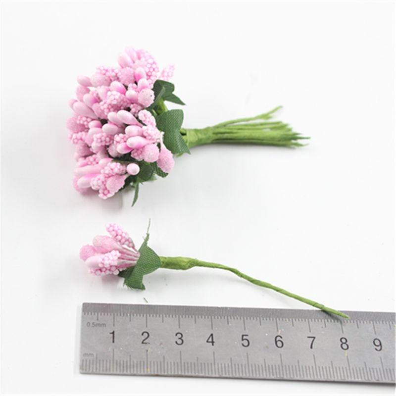 Mini Artificial Stamen Bud Bouquet Leaf Flower for Home Garden Wedding Car Corsage Decoration Box Crafts Supplies.