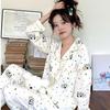 Women's Summer Cartoon Pajamas: Loose-Fit, Short-Sleeved, Casual National Tide for Cute Home Wear