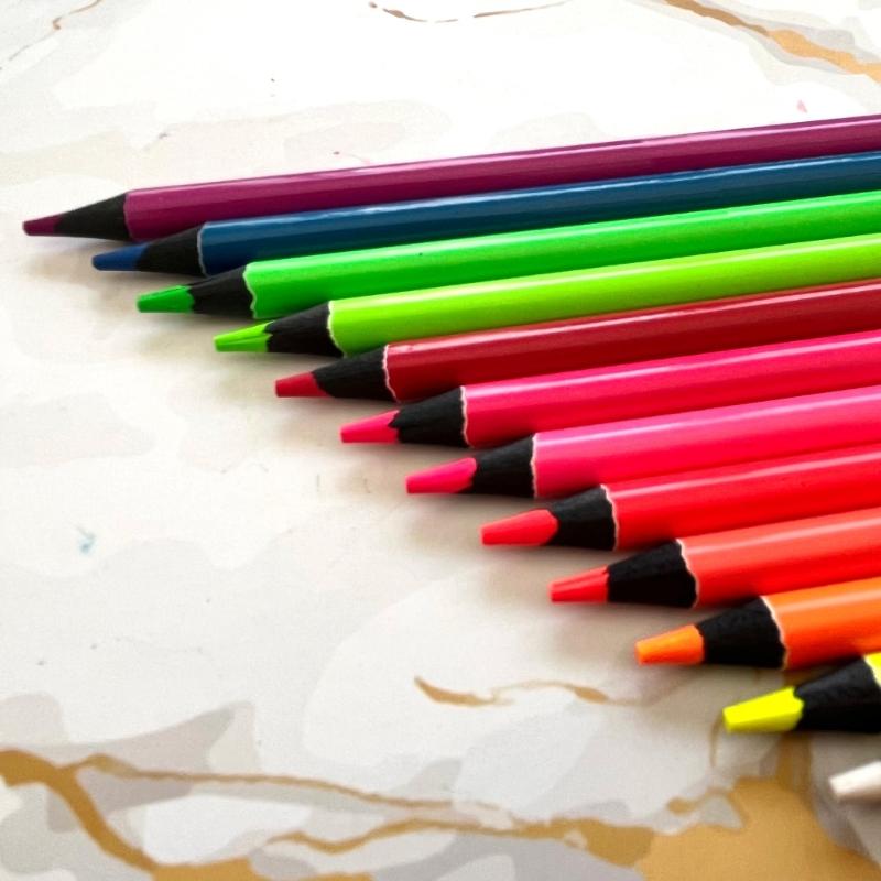 12Pcs Wood Colorful Pencils, Pre-sharpened Coloring Pencils 12 Color Drawing Pencils for Kid Coloring Book, Scrapbooking