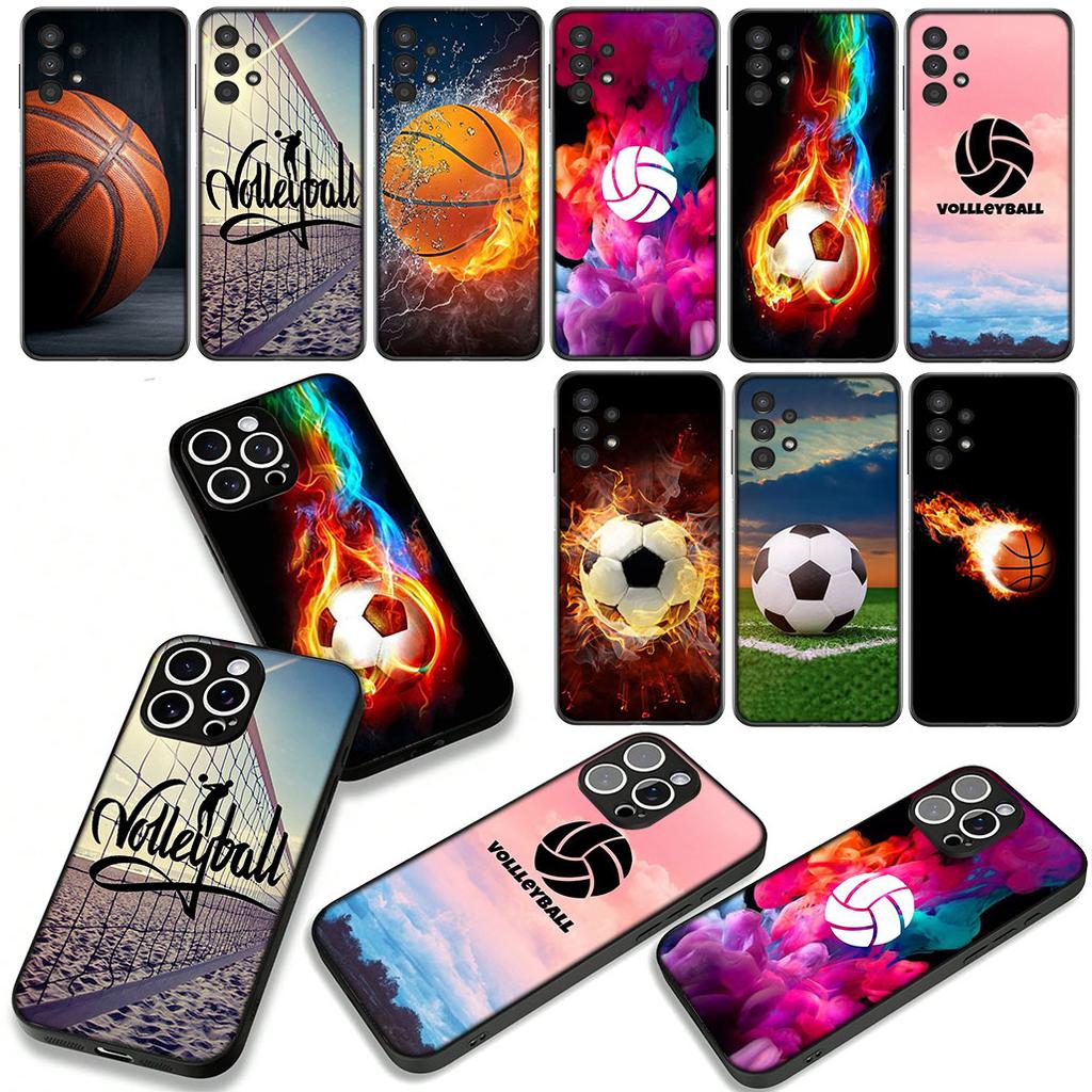 Basketball Volleyball Sunset Football Phone Cover Case for Apple iPhone 16 15 14 Plus 13 12 Mini 17 Pro Max + 16E Air 16+ ProMax