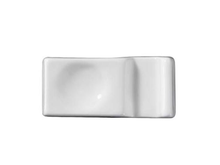 Nishida Glossy White Spoon and Chopstick Rest 150015 (Type 4)